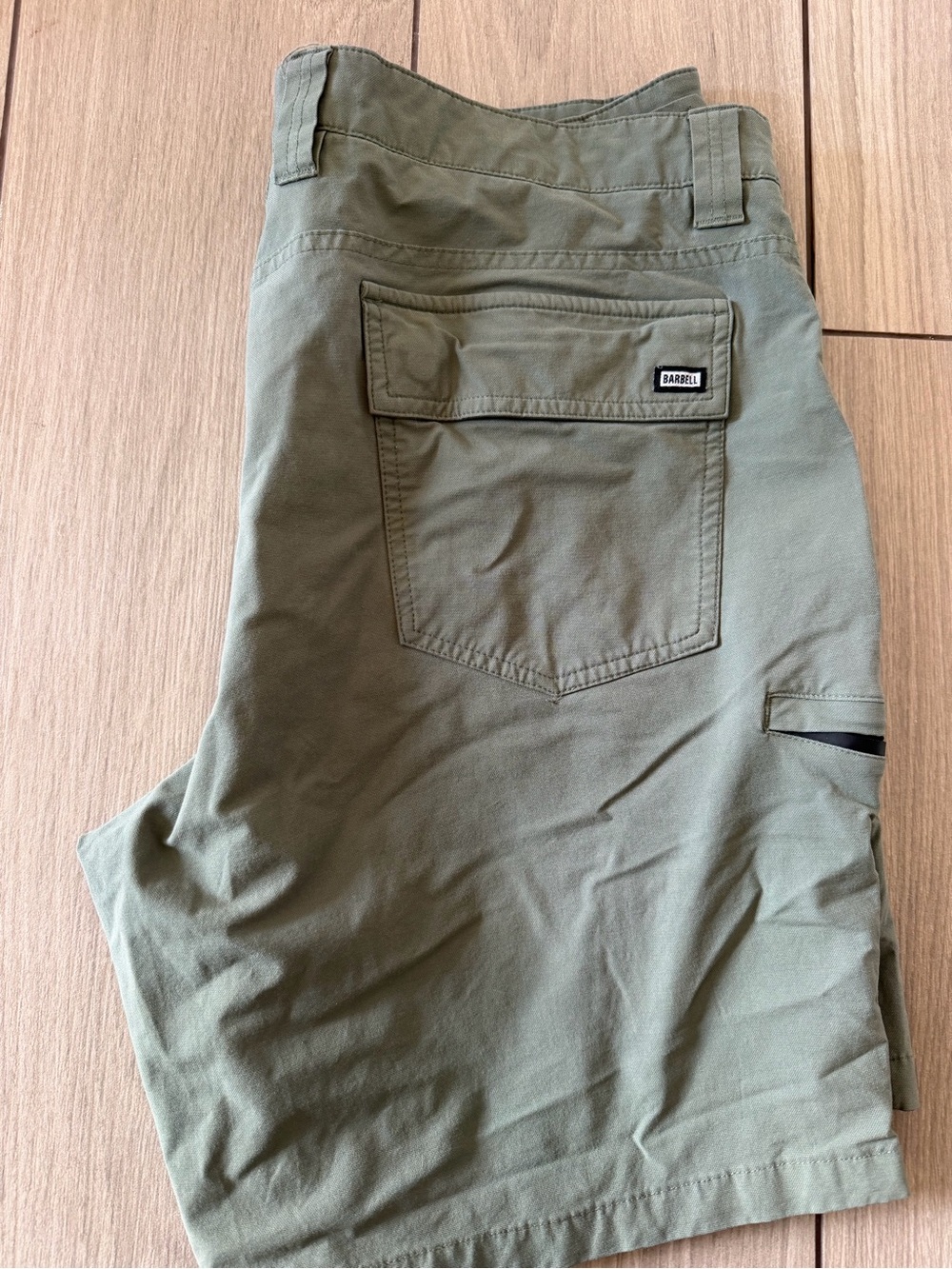 Barbell Men's Olive Green Cargo Shorts with Utility Pocket